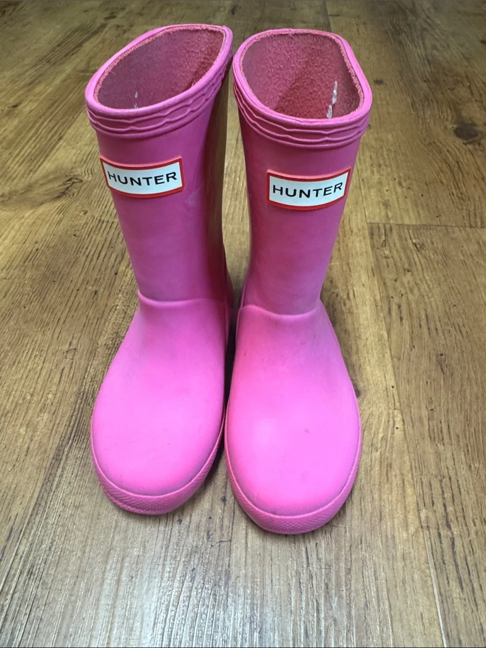 Hunter Kids Bright Pink Waterproof Rain Boots